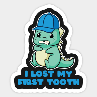 Kids I Lost My First Tooth - Cute Dinosaurs print Sticker